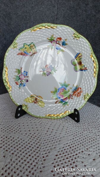 Small plate with Victoria pattern from Herend, 19 cm, marked, numbered, flawless, original