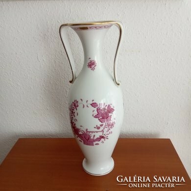 Herend amphora vase with handles - 33 cm.
