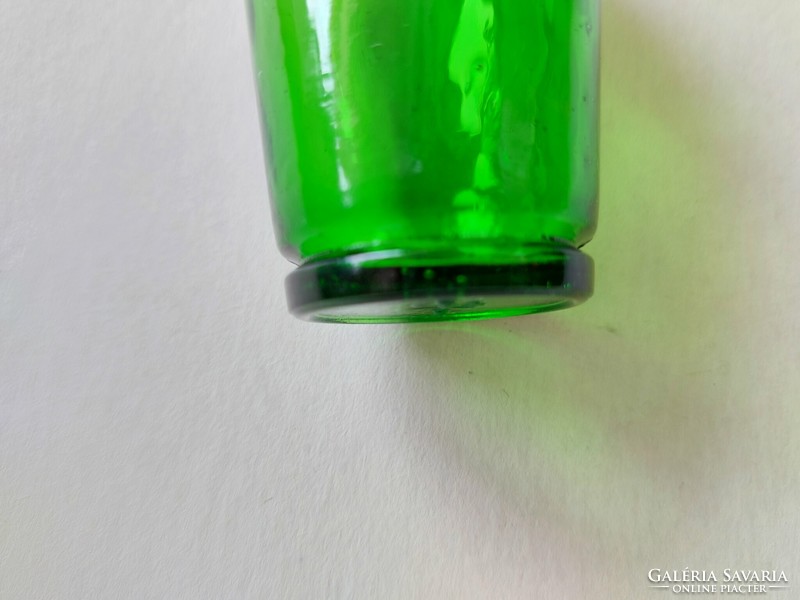Old perfume glass retro green cologne bottle