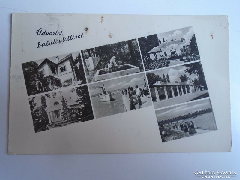 D196151 balaton balatonlelle old postcard - 1957