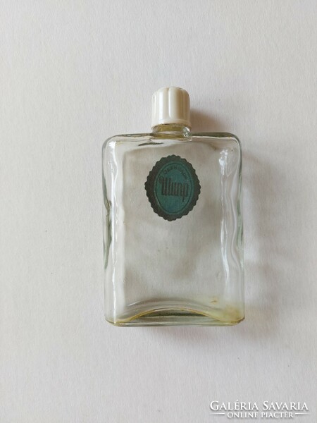 Old perfume glass wunp retro label cologne bottle