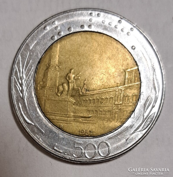 Olaszország 500 líra bimetál (1021)