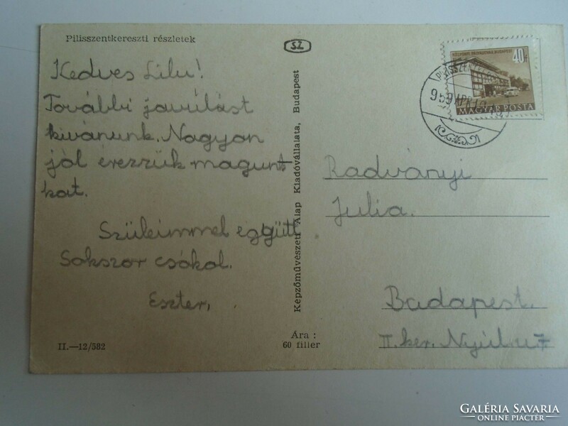 D196155 Pilisszentkereszt  -1959 régi képeslap   Radványi
