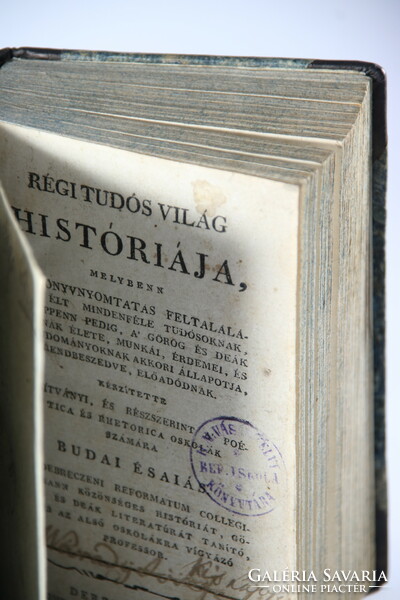 1802 - Régi tudós világ históriája - Budai Ézsaiás Szép félbőr kötésben!