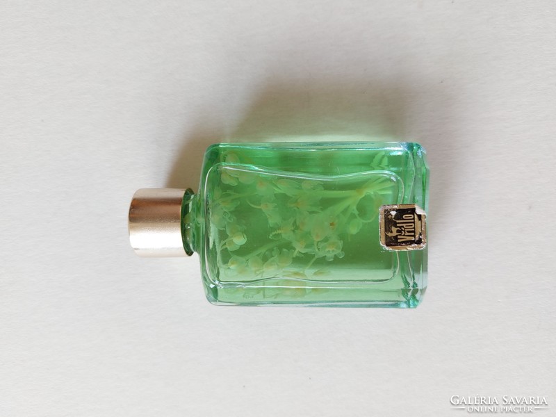 Régi parfümös üveg Vridlo retro kölnis palack címkével
