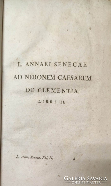 It belonged to the Okolcsány family! L.Senecae philosophi opera I.-II. (Full) 1782 bipoint (zweibrucken)-
