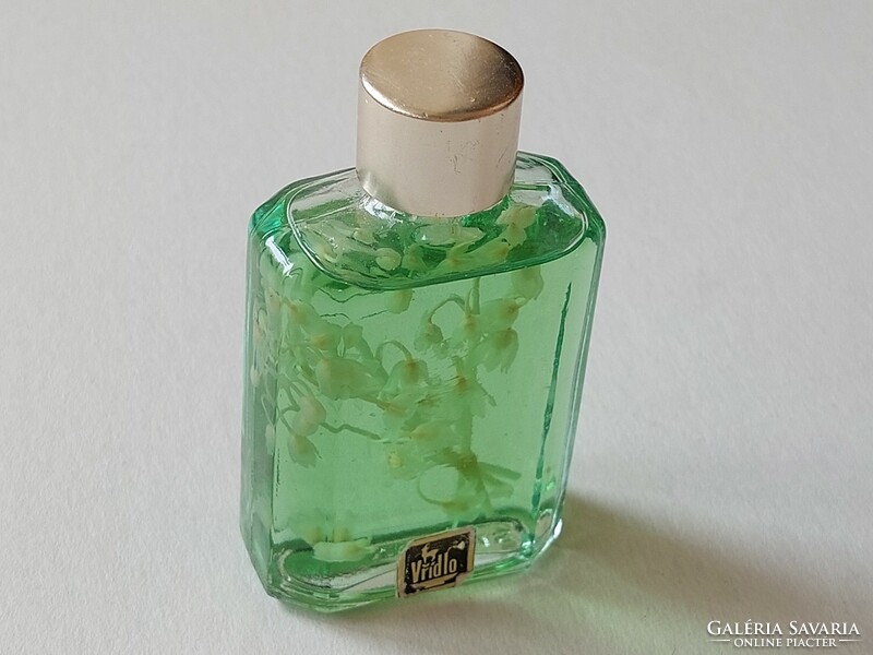 Régi parfümös üveg Vridlo retro kölnis palack címkével