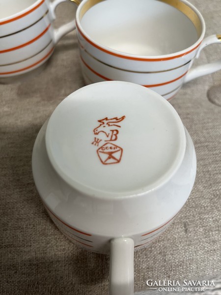 Verbilki Russian antique porcelain tea set k0