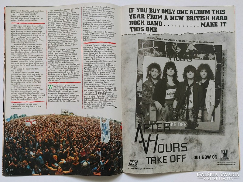 Raw magazin 88/8 bemutatószám Iron Maiden Kiss Helloween Guns N Roses Megadeth Monsters Of Rock