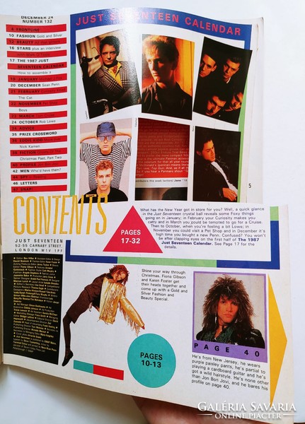 Just Seventeen magazin 86/12/24 Michael Jackson Fox Pet Shop Boys Curiosity Lowe Cruise Penn