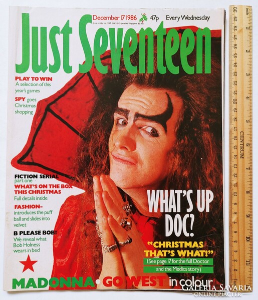 Just seventeen magazine 86/12/17 doctor & the medics madonna go west bob holness