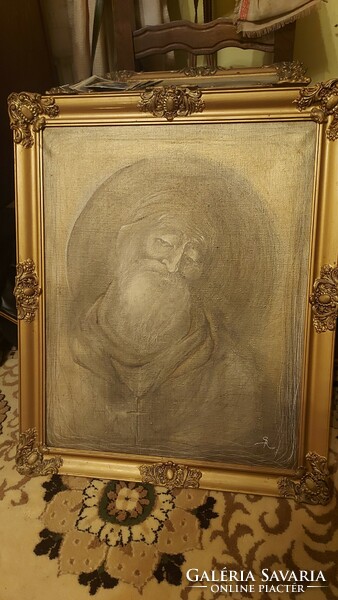 Sonkodi Rita olaj vászon festmény Szent Gellért 40cmx50cm