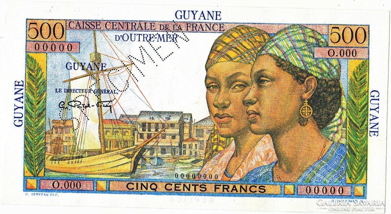Guadeloupe 500 gudeloupe franc 1947 replica model