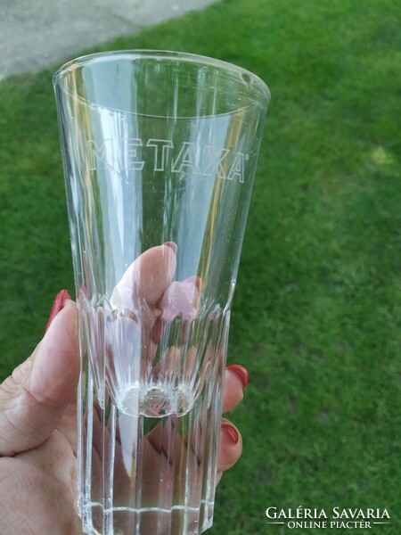 2 thick metaxa glass cups for sale!
