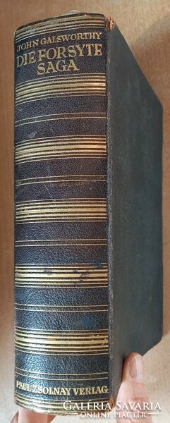 1926 Paul zsolnay verlag -- john galsworthy: die forsyte saga - art deco leather binding! German language