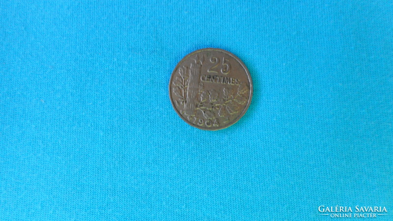 Francia 25 centimes érme