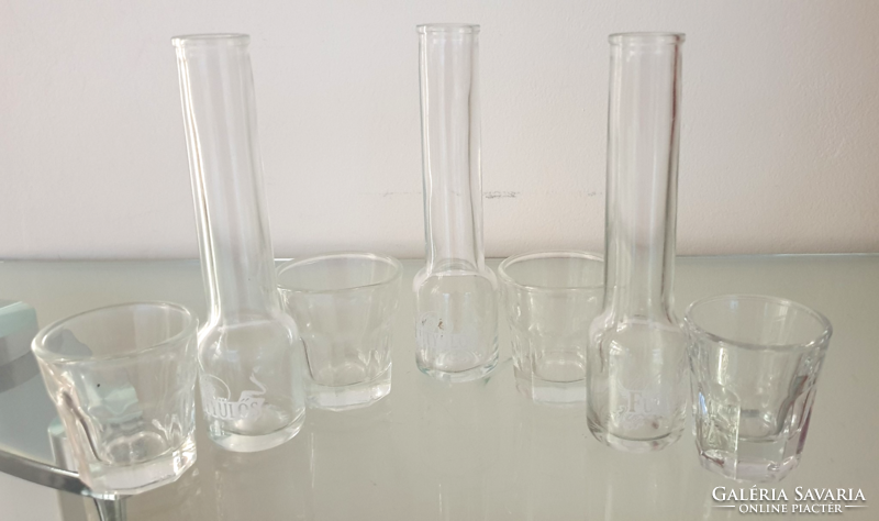 7 glass glasses with brandy 15 cm, 5.5 Cm
