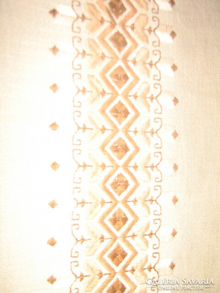 Beautiful hand-embroidered woven tablecloth runner