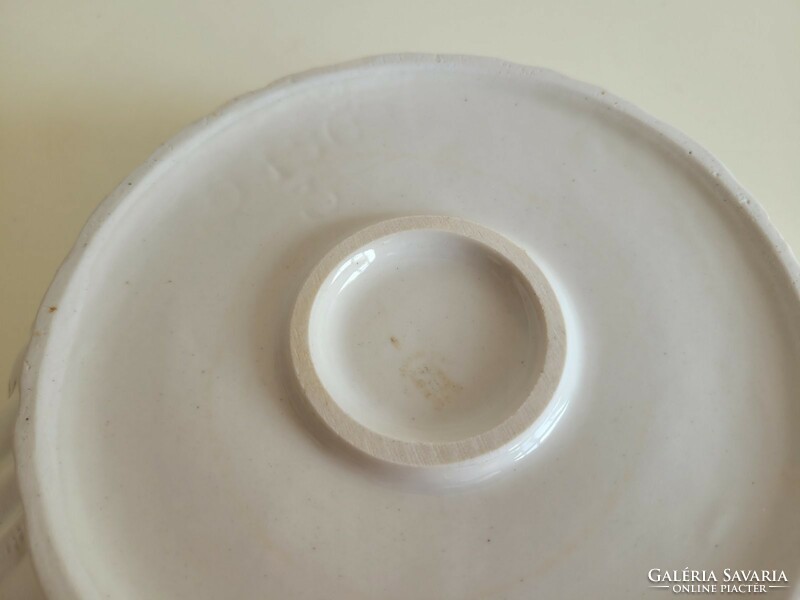 Régi Zsolnay porcelán ibolya mintás népi tál 25 cm