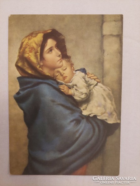 Ritka:Ferruzzi: Madonna a gyermekkel olasz antik képeslap, postatiszta (Akár INGYENES szállítással!)
