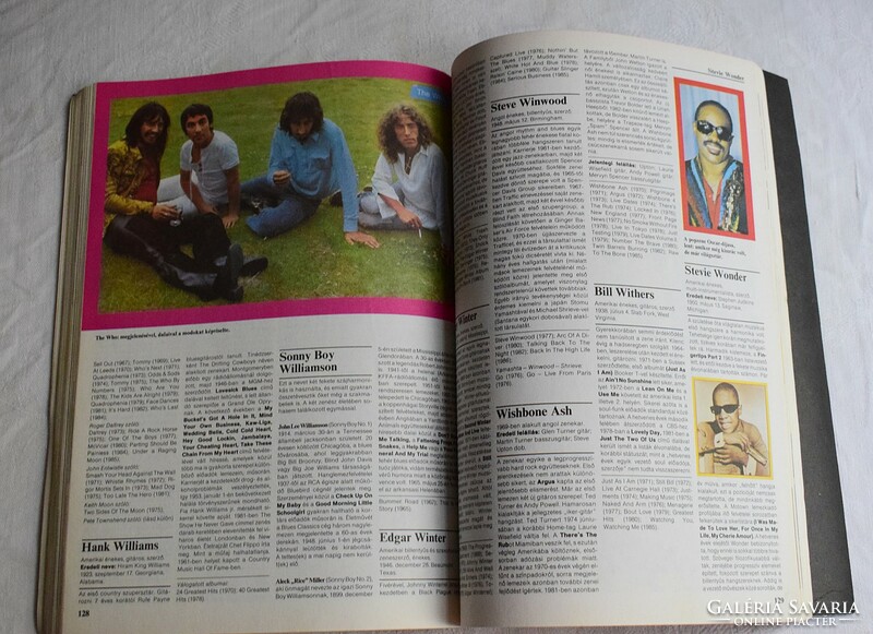 Képes rock enciklopédia A-tól Z-ig diszkográfiák, 400 színes fotó, magya-rock a 80-as években 1987