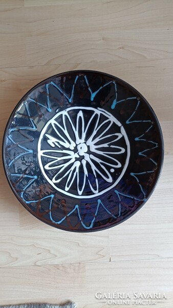 Retro Iparművész kerámia tányér Vné jelzéssel