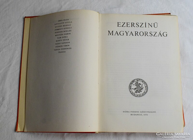 Hungary in a thousand colors, móra, 1970 guidebook, informative book