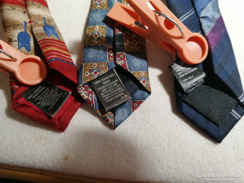 6 db 100 % SILK,selyem, Marks & Spencer nyakkendők, csomagban (5)
