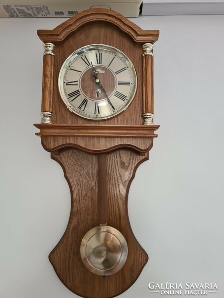 Meister anker radio-controlled wooden wall pendulum clock