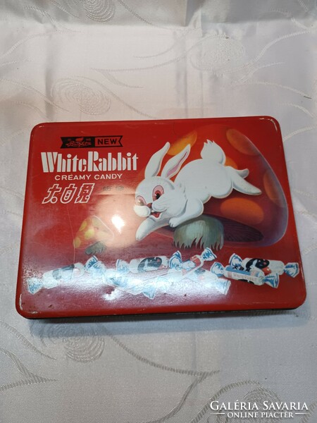 Retro candy box. White rabbit rolls