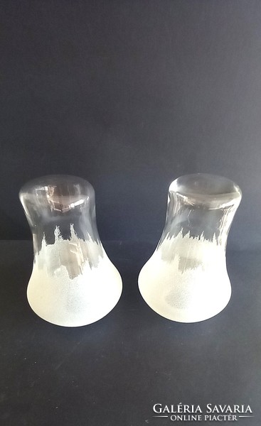 2 glass lamp shades negotiable art deco design