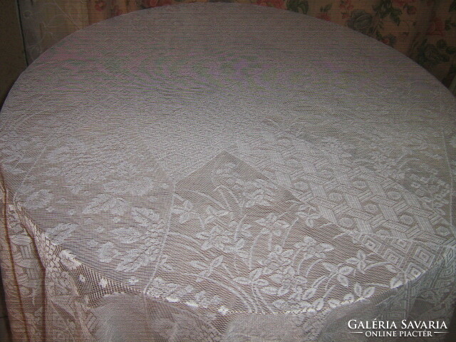 Beautiful huge floral tulle curtain