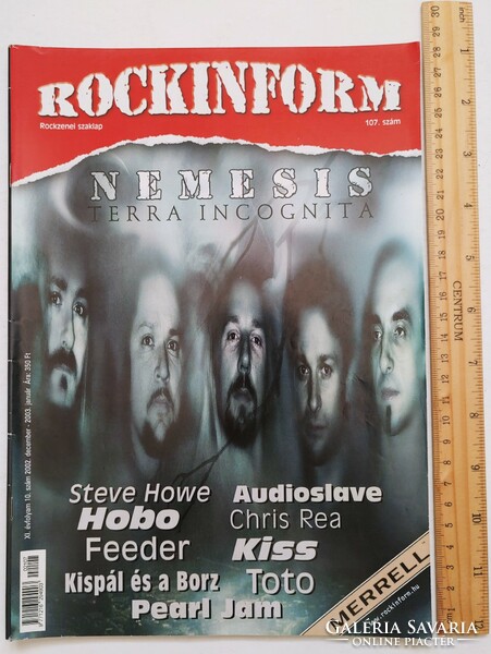 Rockinform magazin #107 2002 Nemesis Hobo Steve Howe Kiss Hellacopter Pearl Jam Cranberries Kispál