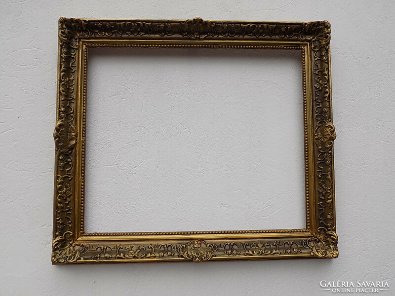 Restored blondel picture frame: 74 x 65 cm. It is in perfect condition. Inner size 61 x 51 cm.