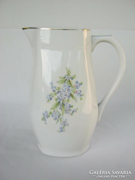Drasche quarry porcelain jug with forget-me-not pattern