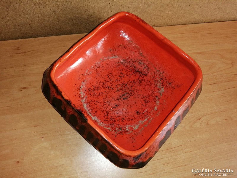 Retro applied art ceramic bowl - 22*22 cm (25/d)