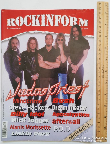 Rockinform magazin #99 2002 Judas Priest Dream Theater Hackett Edguy Billy Idol Magnum Bush Jagger