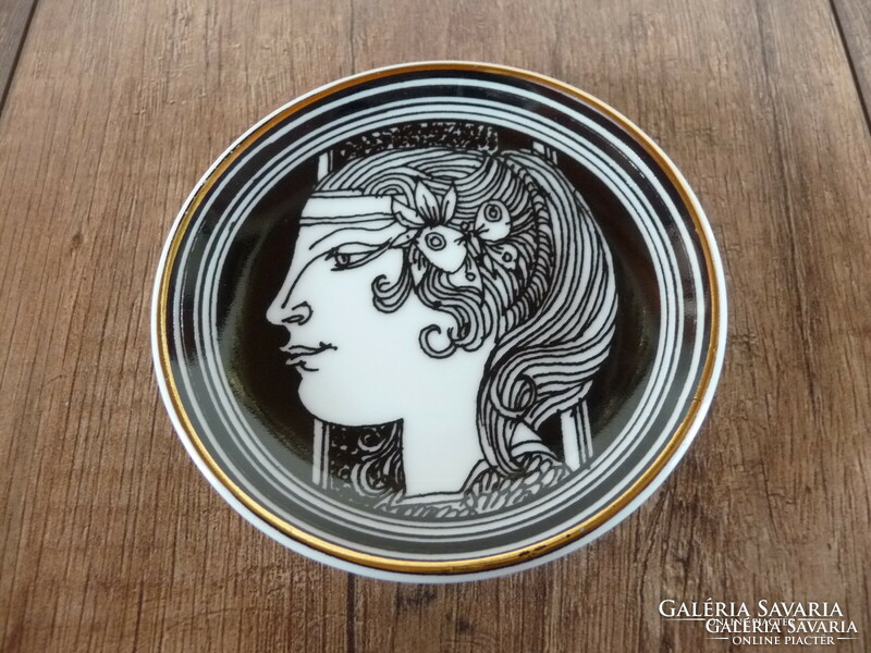 Hollóháza Saxon endre porcelain wall bowl