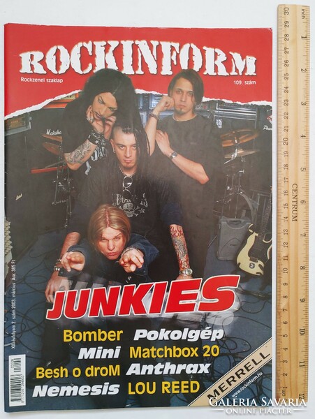 Rockinform magazine #109 2003 junkies lou reed bomber matchbox 20 anthrax hell machine tortugas mini