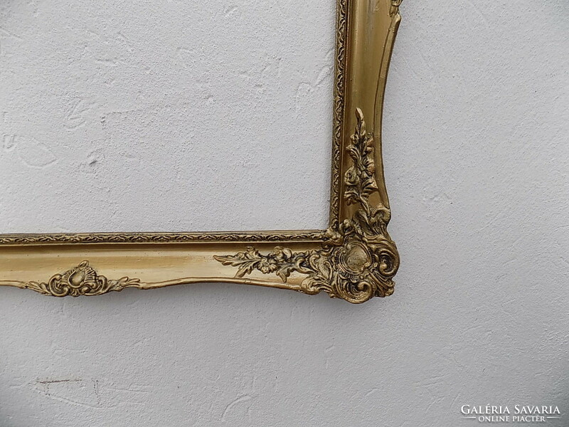 Restored blondel picture frame: 65 x 133 cm. It is in perfect condition. Inner size 52 x 120.5 cm.