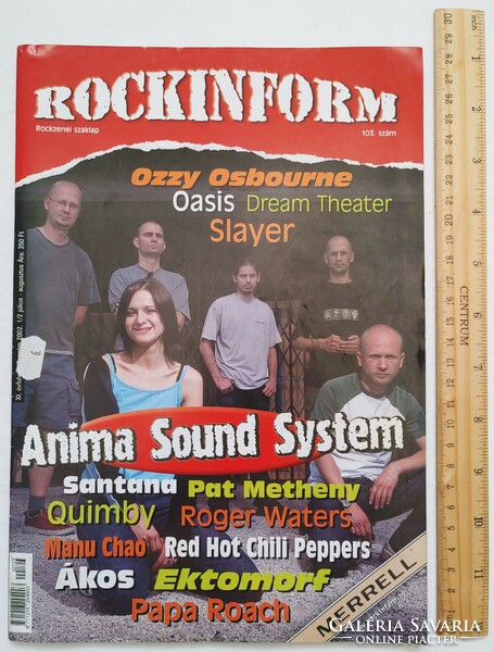 Rockinform magazin #103 2002 Anima Sound System Red Hot Chili Ákos Manu Chao Goo Dolls Quimby Oasis