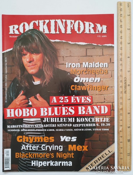 Rockinform magazin #113 2003 Hobo Iron Maiden Clawfinger After Crying Yes Ghymes Ómen Mex Blackmore