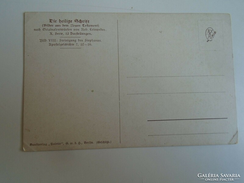 D196211 Leinweber -Die heilige Schrift   -1908k régi képeslap