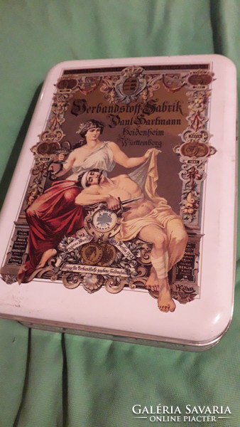 Very nice antique scene metal plate hartmann dermaplast bandage German gift box as shown in the pictures