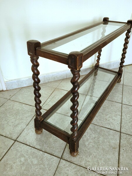 Flower stand flower stand stand bracket wooden shelf table with twisted legs