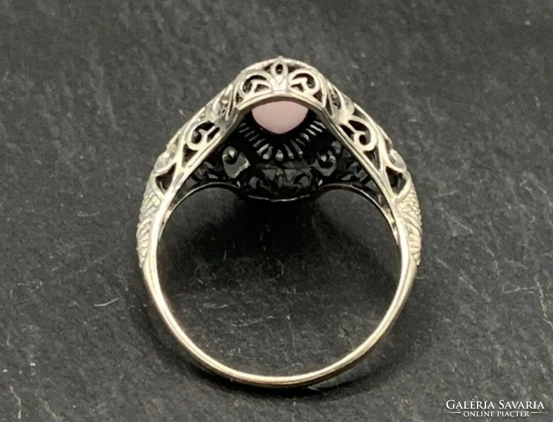 Nemes opál drágaköves, sterling ezüst gyűrű /925/ - új, sok kézműves ékszer !