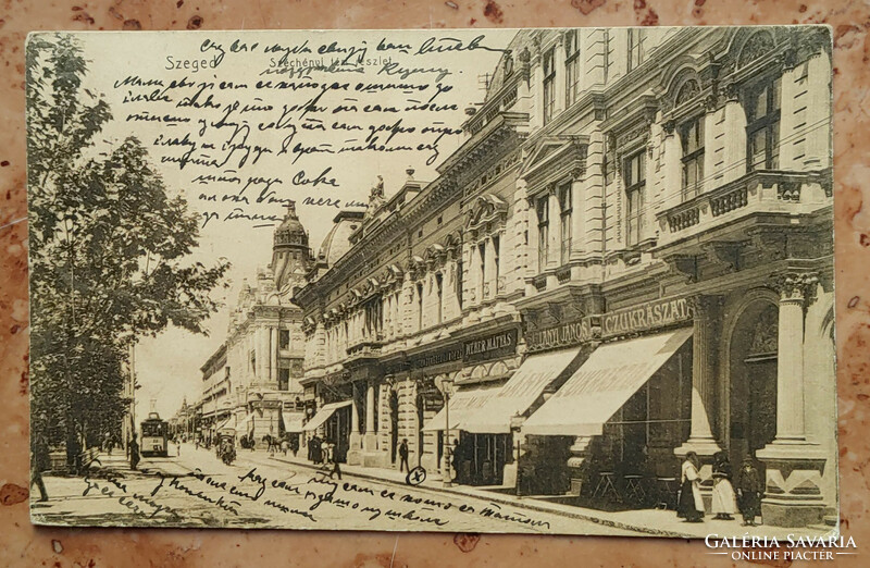 Szeged Széchenyi square postcard from 1912