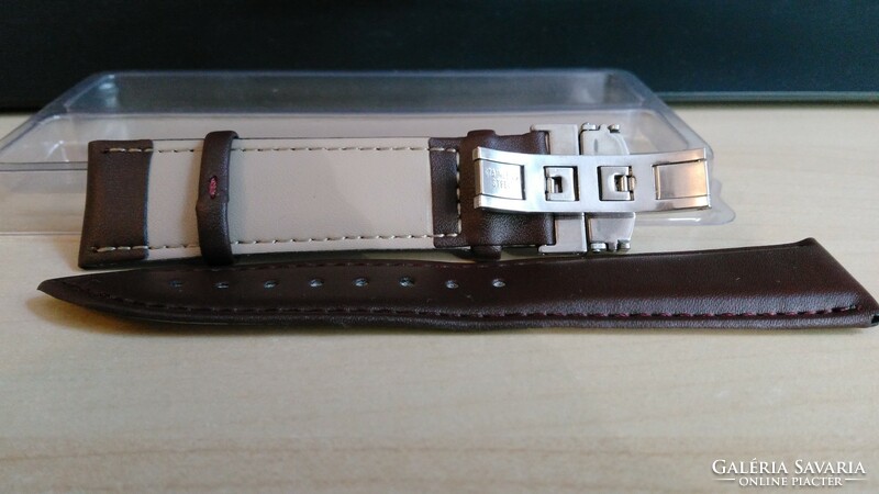 Quality leather watch strap with butterfly clasp 22 mm - also as an Easter gift
