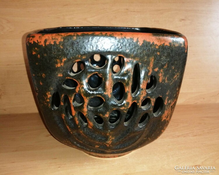 Retro applied art ceramic bowl - 24*24 cm, height 22 cm