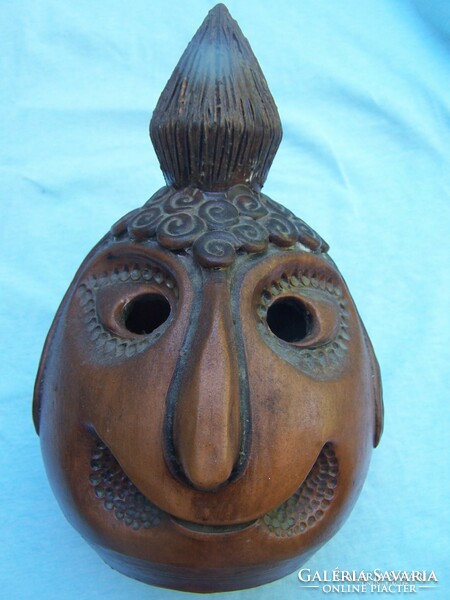Nagyméretű figurális persely - 23 cm , hibátlan indián fej ábrázolással- dekoratív , jópofa darab